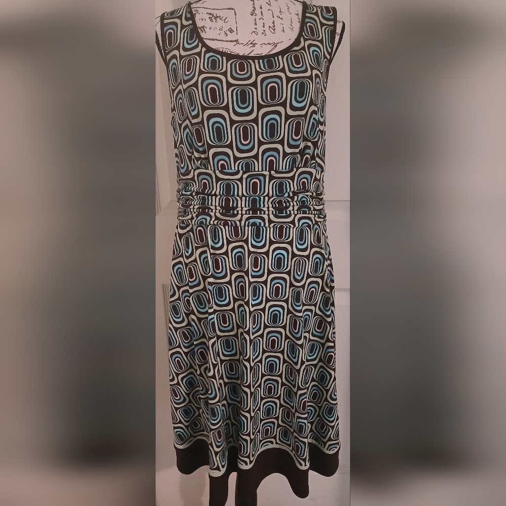 5/$25 Studio I Geometric Patterned Sleeveless Dress Size 14P